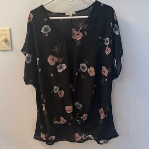 Beacon Black Floral Blouse
